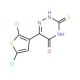 6-(2,5-dichlorothien-3-yl)-3-thioxo-3,4-dihydro-1,2,4-triazin-5(2H)-one (CAS 874754-25-3) - chemical structure image