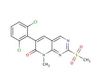 6-(2,6-Dichlorophenyl)-8-methyl-2-methylsulfonyl-8H-pyrido[2,3-d]pyrimidin-7-one (CAS 185039-48-9) - chemical structure image