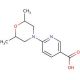 6-(2,6-dimethylmorpholin-4-yl)nicotinic acid - chemical structure image