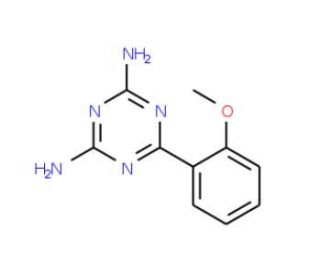 6-(2-Methoxy-phenyl)-[1,3,5]triazine-2,4-diamine (CAS 72775-80-5) - chemical structure image