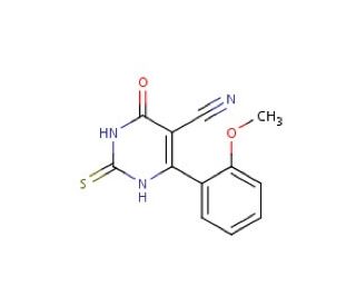 6-(2-Methoxy-phenyl)-4-oxo-2-thioxo-1,2,3,4-tetrahydro-pyrimidine-5-carbonitrile - chemical structure image
