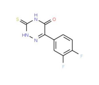 6-(3,4-difluorophenyl)-3-thioxo-3,4-dihydro-1,2,4-triazin-5(2H)-one - chemical structure image