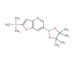 6-(4,4,5,5-Tetramethyl-1,3,2-dioxaborolan-2-yl)-2-(trimethylsilyl)furo[3,2-b]pyridine (CAS 1188926-86-4) - chemical structure