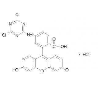 6-([4,6-Dichlorotriazin-2-yl]amino)fluorescein hydrochloride (CAS 118357-32-7) - chemical structure image 