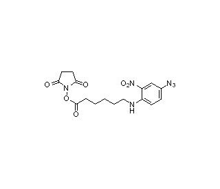 6-(4-Azido-2-nitrophenylamino)hexanoic acid N-hydroxysuccinimide ester (CAS 64309-05-3) - chemical structure image