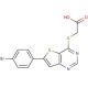 {[6-(4-bromophenyl)thieno[3,2-d]pyrimidin-4-yl]thio}acetic acid - chemical structure image