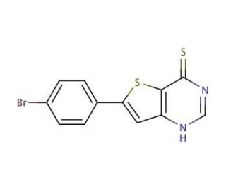 6-(4-bromophenyl)thieno[3,2-d]pyrimidine-4-thiol - chemical structure image