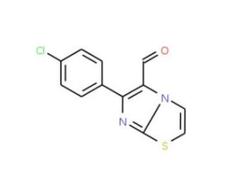 6-(4-Chloro-phenyl)-imidazo[2,1-b]thiazole-5-carboxaldehyde (CAS 82588-41-8) - chemical structure image
