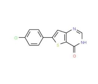 6-(4-Chlorophenyl)-3,4-dihydrothieno-[3,2-d]pyrimidin-4-one - chemical structure image