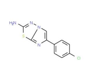 6-(4-chlorophenyl)imidazo[2,1-b][1,3,4]thiadiazol-2-amine (CAS 16163-53-4) - chemical structure image