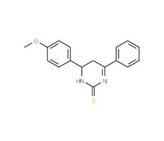6-(4-Methoxy-phenyl)-4-phenyl-5,6-dihydro-1H-pyrimidine-2-thione - chemical structure image