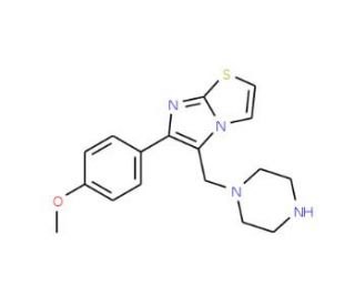 6-(4-Methoxy-phenyl)-5-piperazin-1-ylmethyl-imidazo[2,1-b]thiazole - chemical structure image