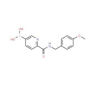 6-(4-Methoxybenzylcarbamoyl)pyridine-3-boronic acid (CAS 1072946-22-5) - chemical structure image