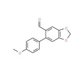 6-(4-Methoxyphenyl)-1,3-benzodioxole-5-carbaldehyde (CAS 875854-00-5) - chemical structure image