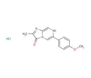 6-(4-Methoxyphenyl)-2-methyl-3,7-dihydroimidazo[1,2-a]pyrazin-3(7H)-one hydrochloride (CAS 128322-44-1) - chemical structure