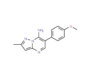 6-(4-Methoxyphenyl)-2-methylpyrazolo-[1,5-a]pyrimidin-7-amine - chemical structure image