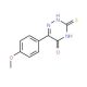6-(4-methoxyphenyl)-3-thioxo-3,4-dihydro-1,2,4-triazin-5(2H)-one (CAS 27623-06-9) - chemical structure image