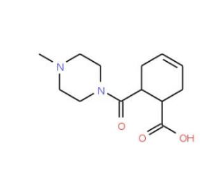 6-(4-Methyl-piperazine-1-carbonyl)-cyclohex-3-enecarboxylic acid (CAS 436087-12-6) - chemical structure image
