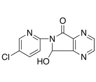 6-(5-Chloro-2-pyridyl)-6,7-dihydro-7-hydroxy-5H-pyrrolo[3,4-b]pyrazin-5-one (CAS 43200-81-3) - chemical structure image