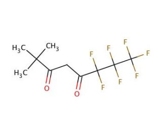 6,6,7,7,8,8,8-Heptafluoro-2,2-dimethyl-3,5-octanedione (CAS 17587-22-3) - chemical structure image