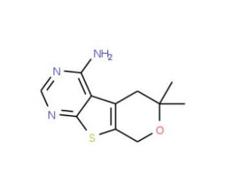 6,6-Dimethyl-5,8-dihydro-6H-7-oxa-9-thia-1,3-diaza-fluoren-4-ylamine - chemical structure image