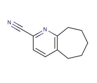6,7,8,9-Tetrahydro-5H-cyclohepta[b]pyridine-2-carbonitrile (CAS 150459-79-3) - chemical structure image