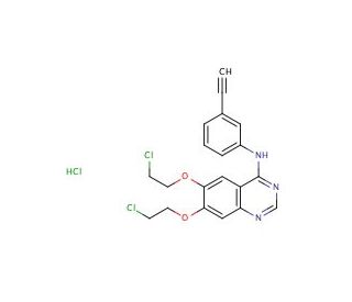 6,7-Bis(2-chloroethoxy)-N-(3-ethynylphenyl)-4-quinazolinamine Hydrochloride (CAS 183320-00-5) - chemical structure image