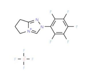 6,7-Dihydro-2-pentafluorophenyl-5H-pyrrolo[2,1-c]-1,2,4-triazolium tetrafluoroborate (CAS 862095-91-8) - chemical structure i