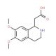 (6,7-dimethoxy-1,2,3,4-tetrahydroisoquinolin-1-yl)acetic acid (CAS 68345-67-5) - chemical structure image