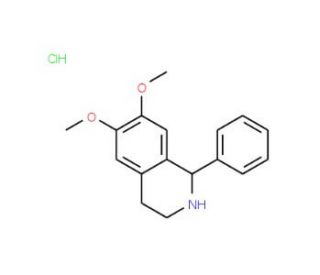 6,7-Dimethoxy-1-phenyl-1,2,3,4-tetrahydro-isoquinoline hydrochloride (CAS 63768-20-7) - chemical structure image