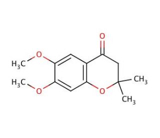 6,7-Dimethoxy-2,2-dimethyl-4-chromanone (CAS 65383-61-1) - chemical structure image