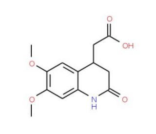 (6,7-dimethoxy-2-oxo-1,2,3,4-tetrahydroquinolin-4-yl)acetic acid - chemical structure image