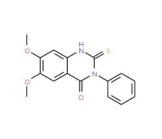 6,7-Dimethoxy-3-phenyl-2-thioxo-2,3-dihydro-4(1H)-quinazolinone - chemical structure image