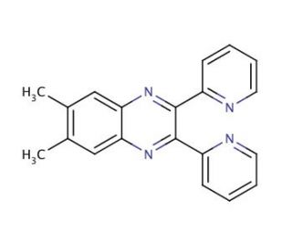 6,7-Dimethyl-2,3-di(2-pyridyl)quinoxaline (CAS 6627-38-9) - chemical structure image