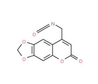 6,7-Methylenedioxy-4-isocyanatomethylcoumarin (CAS 97744-89-3) - chemical structure image
