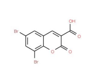 6,8-Dibromocoumarin-3-carboxylic acid (CAS 3855-87-6) - chemical structure image