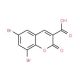 6,8-Dibromocoumarin-3-carboxylic acid (CAS 3855-87-6) - chemical structure image