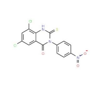 6,8-Dichloro-3-(4-nitrophenyl)-2-thioxo-2,3-dihydro-4(1H)-quinazolinone - chemical structure image