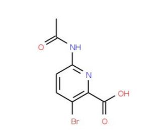 6-Acetamido-3-bromopicolinic acid (CAS 882430-69-5) - chemical structure image