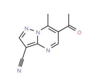 6-Acetyl-7-methylpyrazolo[1,5-a]pyrimidine-3-carbonitrile (CAS 83702-52-7) - chemical structure image