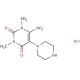 6-amino-1,3-dimethyl-5-piperazin-1-ylpyrimidine-2,4(1H,3H)-dione hydrochloride - chemical structure image
