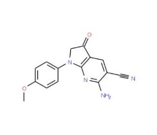 6-amino-1-(4-methoxyphenyl)-3-oxo-2,3-dihydro-1H-pyrrolo[2,3-b]pyridine-5-carbonitrile - chemical structure image