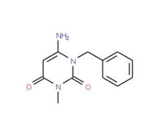6-Amino-1-benzyl-3-methyl-1H-pyrimidine-2,4-dione (CAS 53681-51-9) - chemical structure image