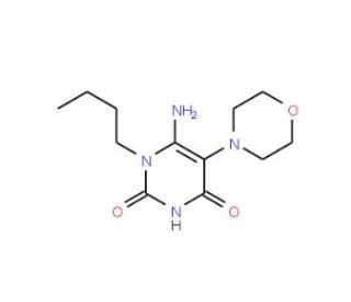 6-amino-1-butyl-5-morpholin-4-ylpyrimidine-2,4(1H,3H)-dione - chemical structure image