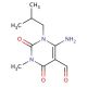 6-amino-1-isobutyl-3-methyl-2,4-dioxo-1,2,3,4-tetrahydropyrimidine-5-carbaldehyde - chemical structure image