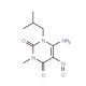 6-Amino-1-isobutyl-3-methyl-5-nitroso-2,4-pyrimidinedione (CAS 54052-67-4) - chemical structure image