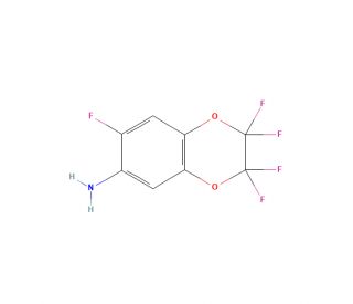 6-Amino-2,2,3,3,7-pentafluoro-1,4-benzodioxane (CAS 120934-05-6) - chemical structure image