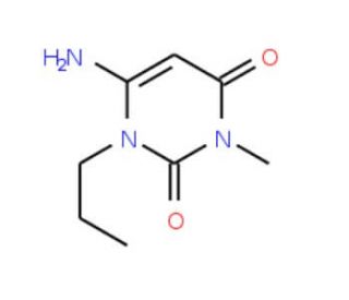 6-Amino-3-methyl-1-propyl-1H-pyrimidine-2,4-dione (CAS 53681-48-4) - chemical structure image