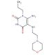6-amino-5-[(2-morpholin-4-ylethyl)amino]-1-propylpyrimidine-2,4(1H,3H)-dione - chemical structure image
