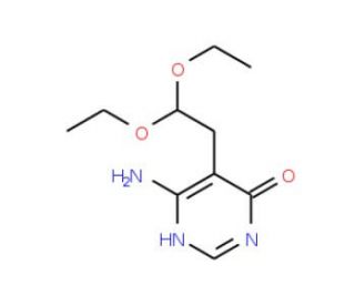 6-Amino-5(2,2-diethoxyethyl)-4-hydroxy Pyrimidine (CAS 7400-06-8) - chemical structure image